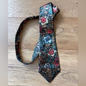 Gold City silk floral tie